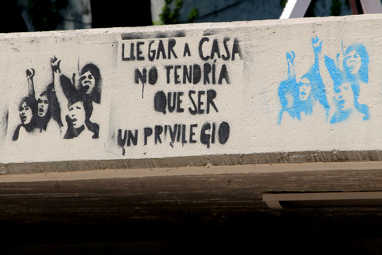 2. Pinta ubicada en Ciudad Universitaria tras la marcha organizada por la desaparición de una estudiante. Crédito José Luis Ochoa_Obturador MX
