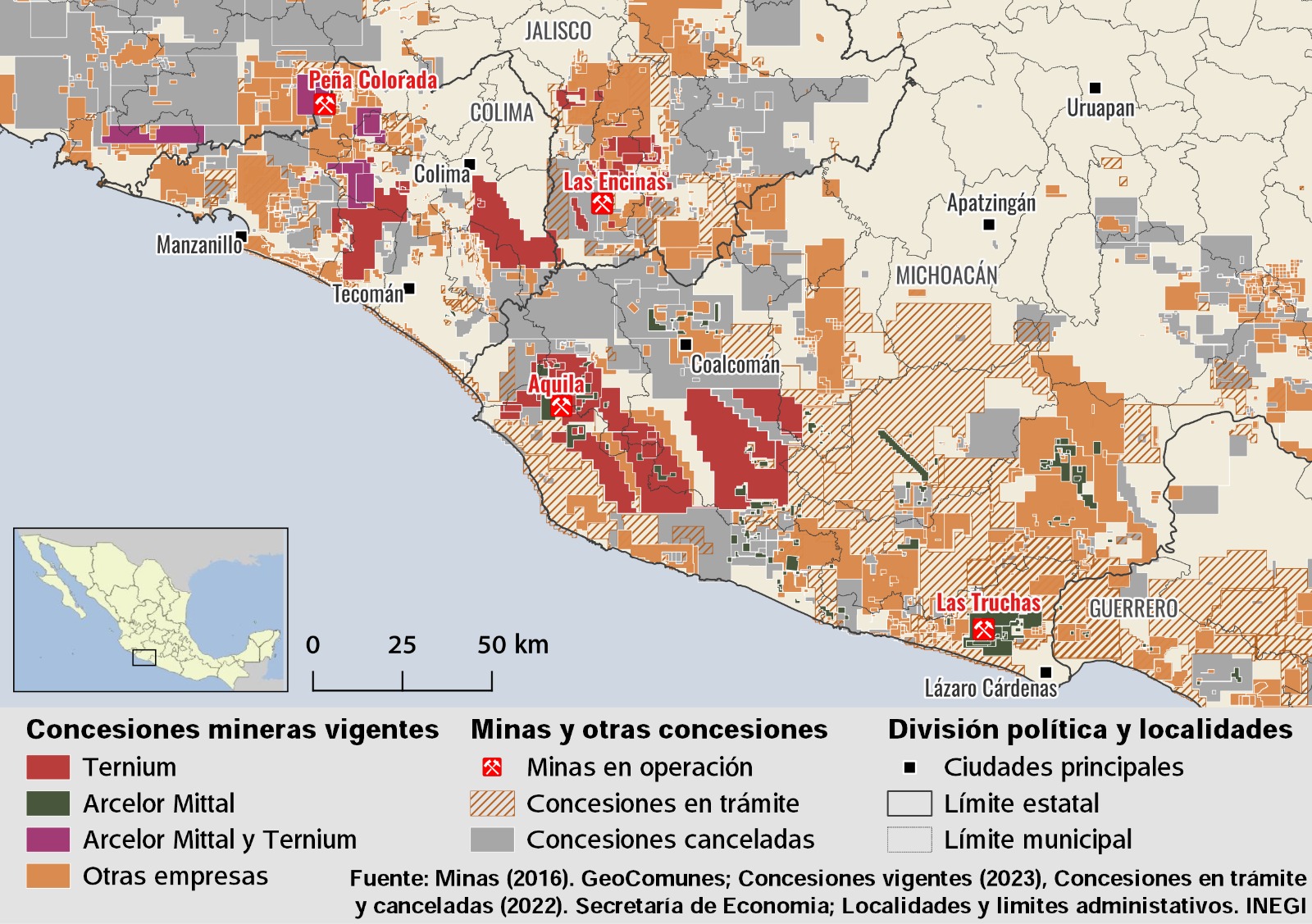Mapa Desaperecido Michoacan Colima