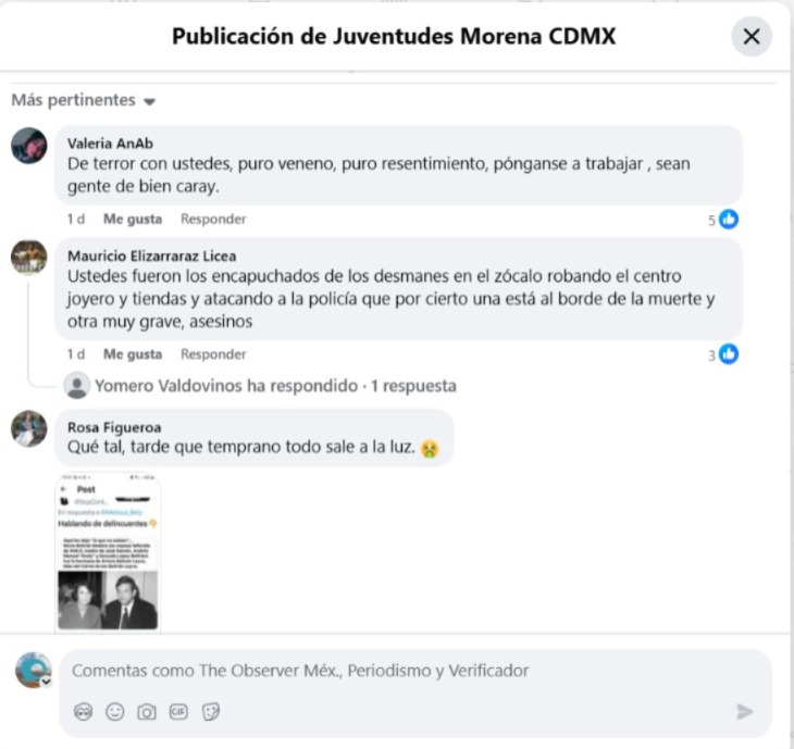 FB de Juventudes de Morena